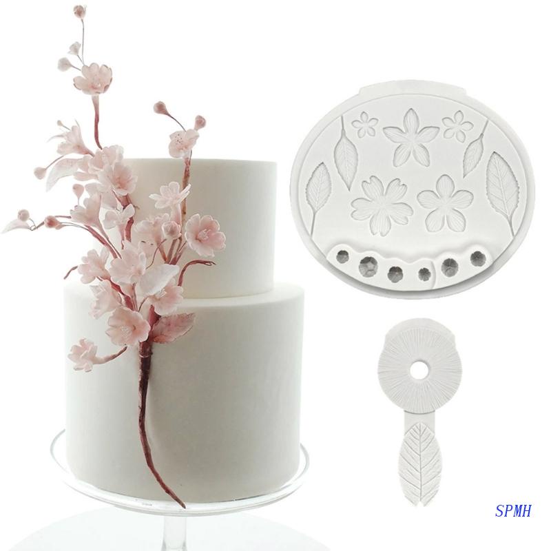 Khuôn Silicone Làm Bánh Hình Cánh Hoa Lá Độc Đáo Tiện Dụng DIY