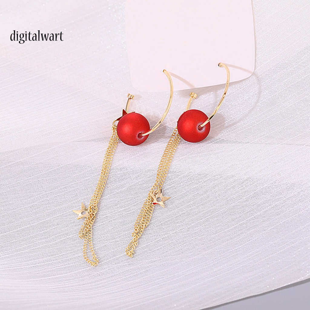 Kỹ Thuật Số| 1 Đôi Bông Tai Dáng Dài Đính Hạt Thanh Lịch Cho Nữ