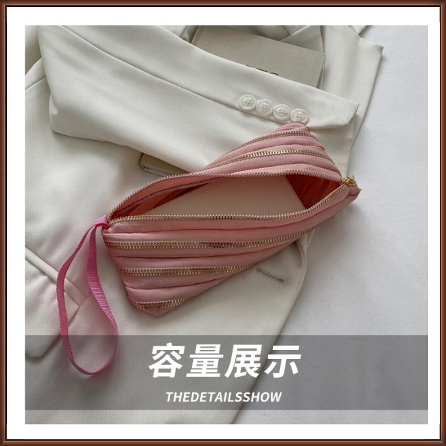 Ví Cầm Tay Đựng Điện Thoại Dáng Dài Sức Chứa Lớn Màu Trơn Có Khóa Kéo Cho Nữ