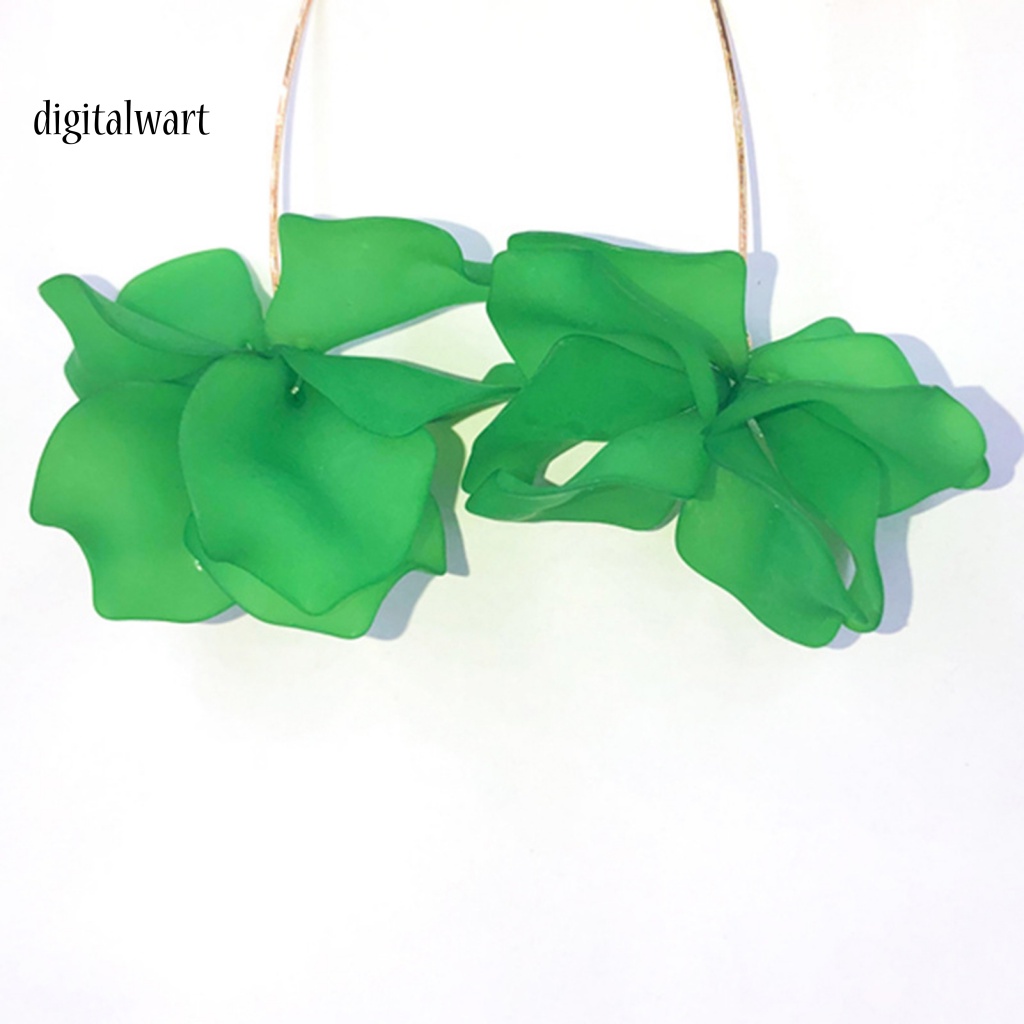 Kỹ Thuật Số| 1 Đôi Bông Tai Móc Hình Cánh Hoa Handmade Phong Cách Bohemian Thời Trang Cho Nữ