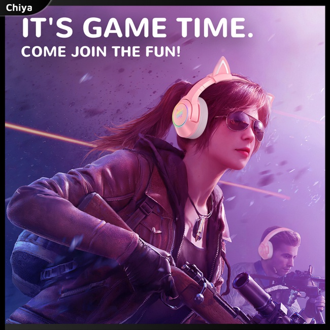 Tai Nghe Onikuma K9 Hình Tai Mèo Có Đèn Led Rgb Dùng Để Chơi Game