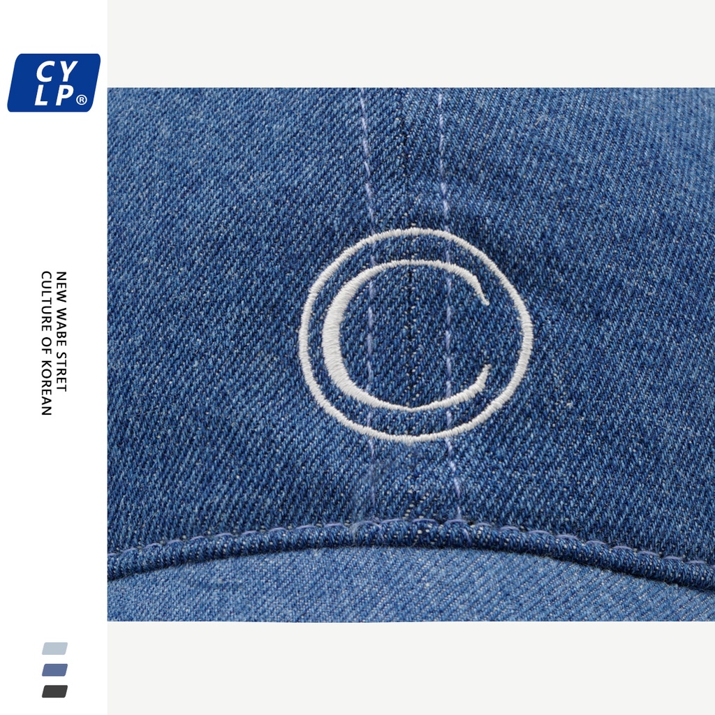 Mũ Lưỡi Trai Denim In Chữ Hye Kyo Phong Cách Đường Phố Hàn Quốc Thời Trang Cho Cặp Đôi