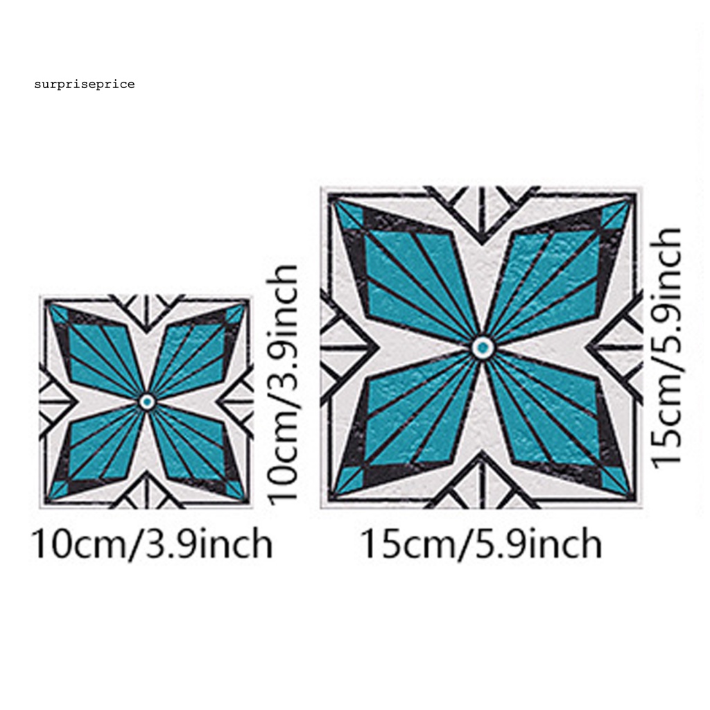 Set 16 Miếng Dán Tường Chống Nước Tự Dính Tháo Được Họa Tiết Gạch Phong Cách Bắc Âu Trang Trí Nhà Cửa DIY