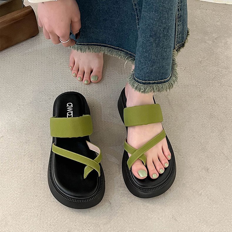Dép Sandal Đế Dày Chống Trượt Thời Trang Đi Biển Cho Nữ