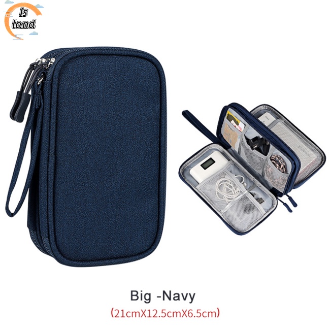 Túi Đựng Ổ Cứng Hai Lớp Chống Bụi Bảo Vệ Dây Cáp Dữ Liệu