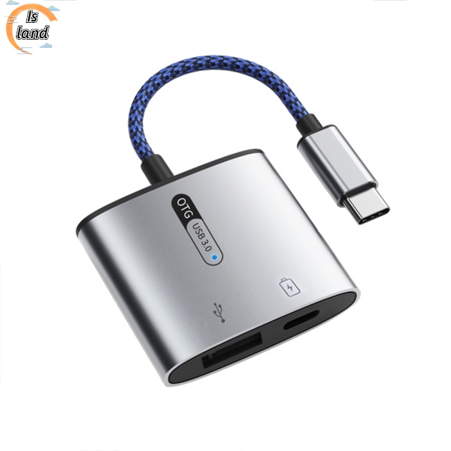 Bộ Chuyển Đổi Otg Chip Thông Minh 2 Trong 1 Nâng Cấp Cổng Sạc Usb Cho Điện Thoại Di Động / Máy Tính Bảng