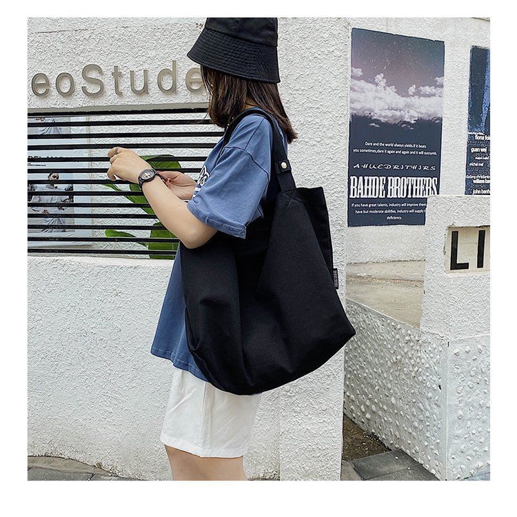 Túi Xách Canvas Cỡ Lớn Phong Cách Nhật Bản Thời Trang Thu Đông Cho Nữ