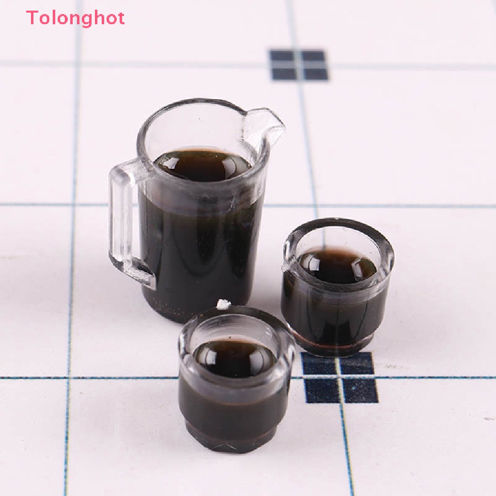 Bộ 3 Ly Trà Mini Tỉ Lệ 1 / 12 Dùng Trang Trí Nhà Búp Bê