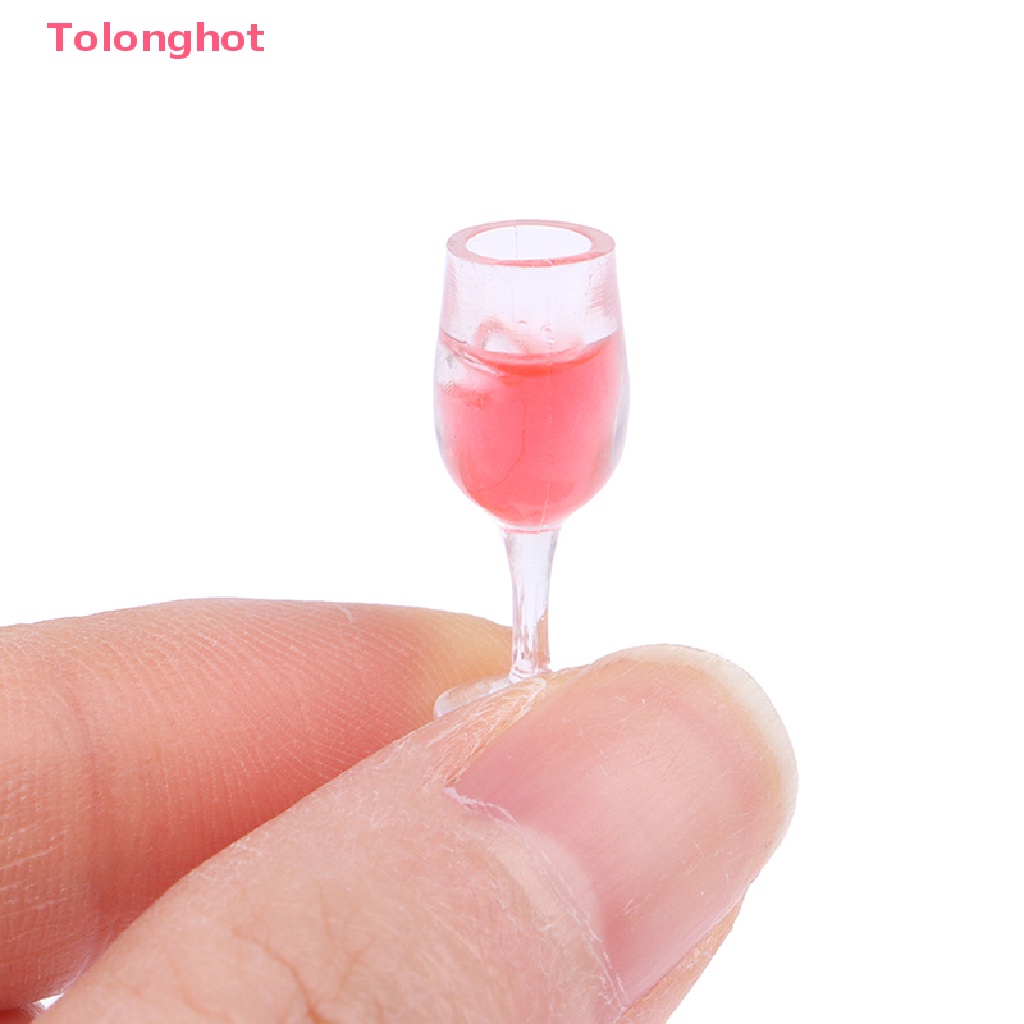Bộ 5 Ly Rượu Mini Tỉ Lệ 1 / 12 Dùng Trang Trí Nhà Búp Bê