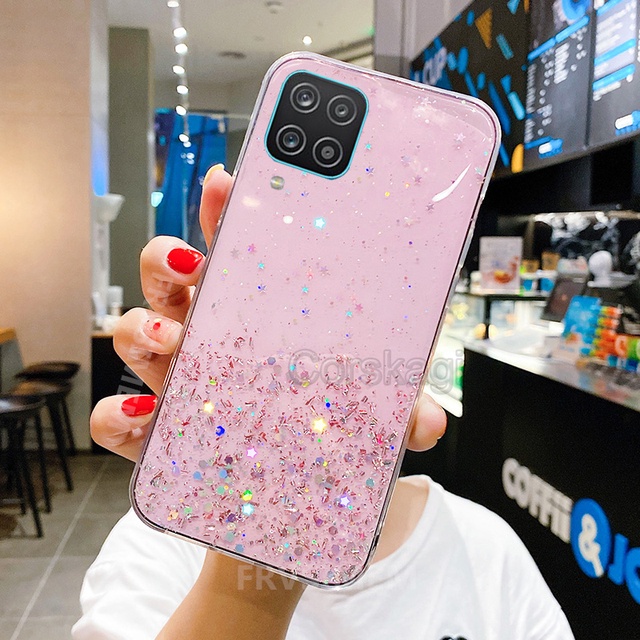 Ốp Điện Thoại Trang Trí Kim Tuyến Cho Samsung A02 A02S A12 A22 A32 A52 A72 M12 4G 5G