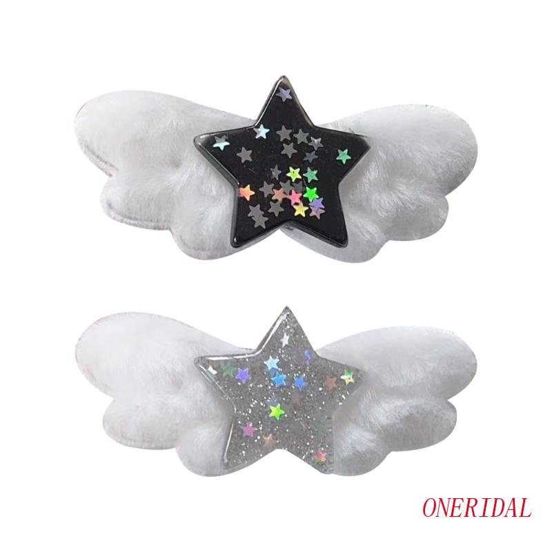 Kẹp Tóc Hình Ngôi Sao Đính Lông Nhung Dễ Thương Xinh Xắn