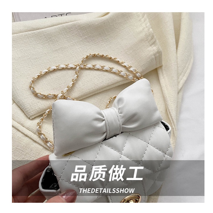 Túi Xách Đeo Vai Cỡ Nhỏ Phối Dây Xích Đính Nơ Thời Trang Xuân Hè 2023 Dành Cho Nữ