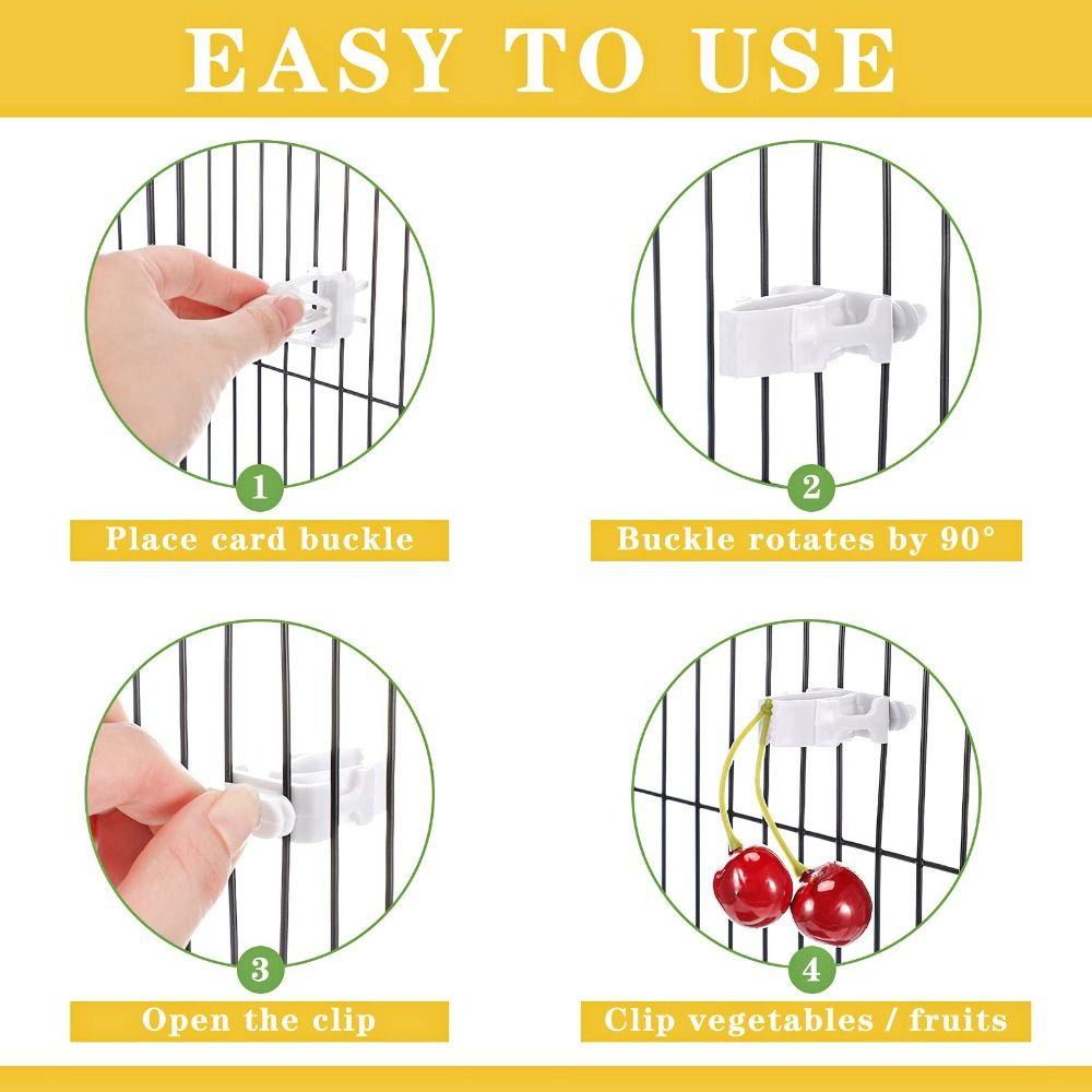 Set 4 Kẹp Giữ Trái Cây / Rau Củ Quả Dành Cho Chim Vẹt