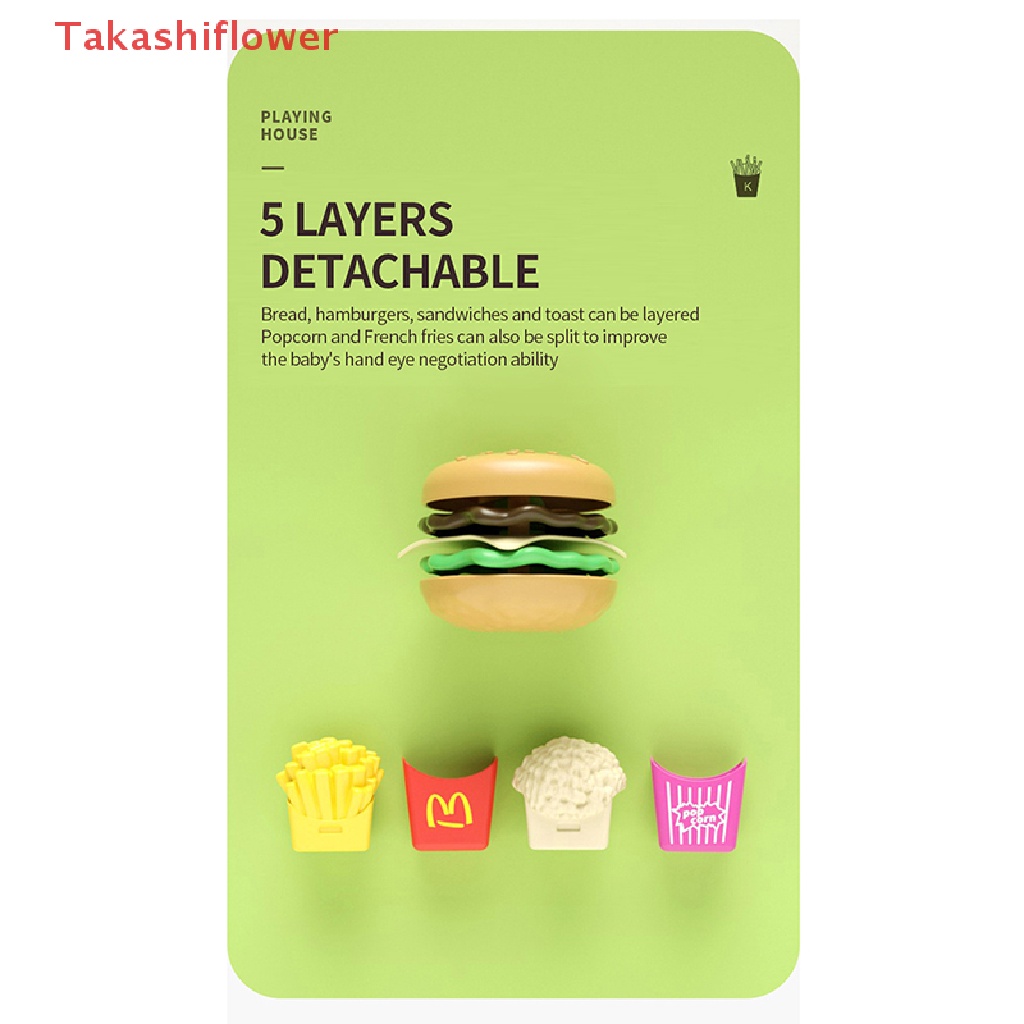 Bộ Đồ Chơi Mô Hình Thức Ăn Nhanh Tự Làm Bánh Sandwich Khoai Tây Chiên Cho Bé