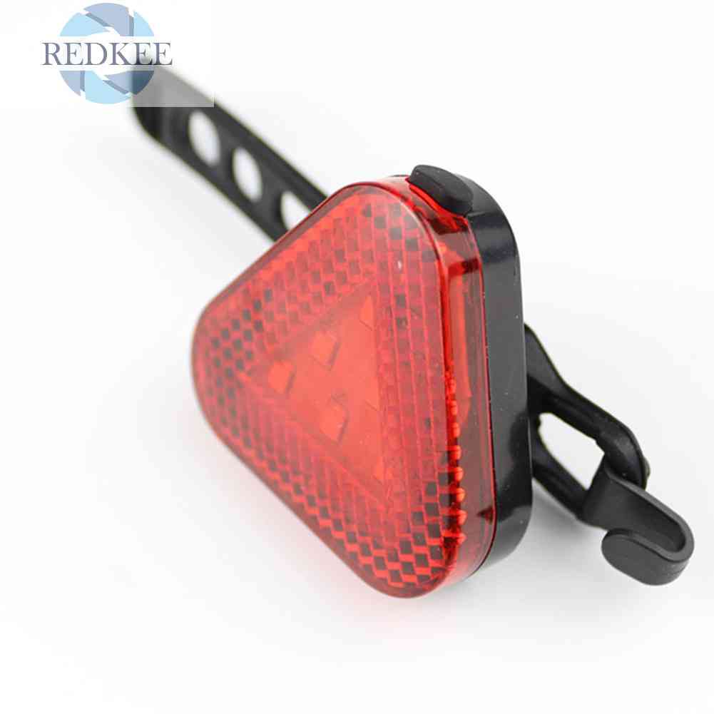 Đèn Hậu Xe Đạp 6 Bóng LED Hình Tam Giác 10LM 3 Chế Độ Chống Nước