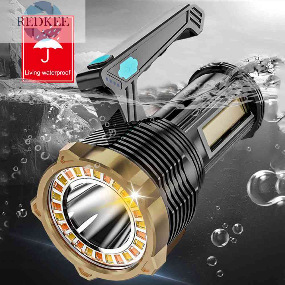 Đèn Pin Chống Thấm Nước IPX4 8 Chế Độ Sáng Tiện Dụng