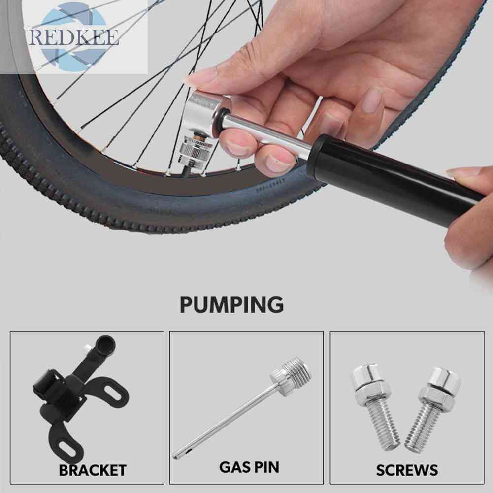 Ống Bơm Xe Đạp Mini Cầm Tay Bằng Hợp Kim Nhôm