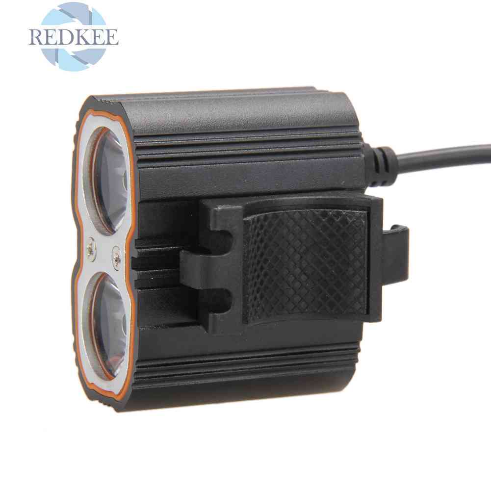 Đèn Pha LED 2x XM-L T6 6000LM Chống Thấm Nước Cho Xe Đạp