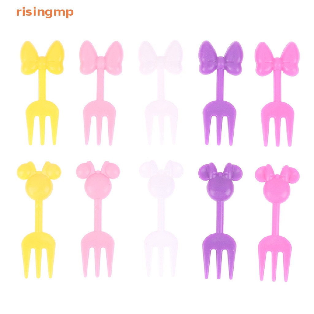 Set 10 Nĩa Ăn Trái Cây Hình Động Vật Mini Trang Trí Cho Bé