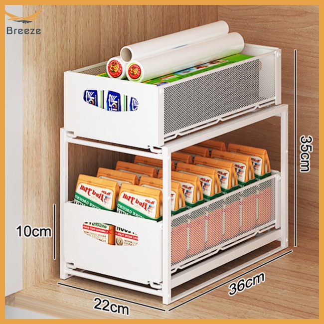 Kệ Đựng Đồ Sức Chứa Lớn Có Thanh Trượt Gắn Dưới Bồn Rửa Chén / Ngăn Kéo Cho Nhà Bếp Nhà Tắm