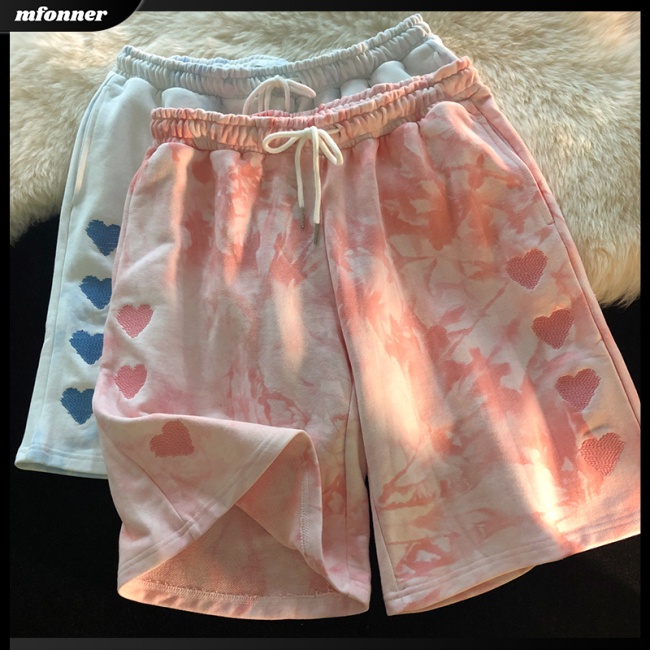Quần Short Thể Thao Họa Tiết Màu Nhuộm Thời Trang Cho Nam Và Nữ