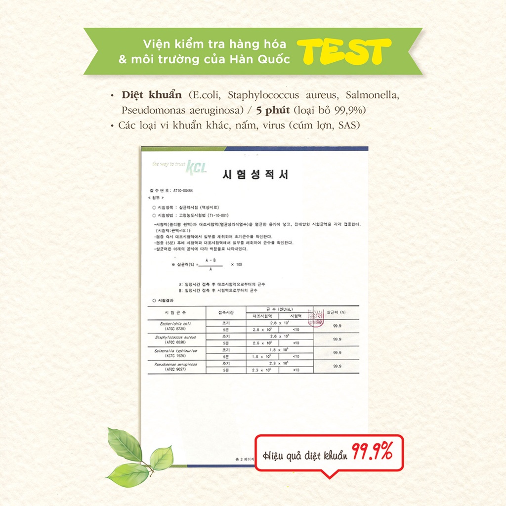 Xịt khử mùi diệt khuẩn Natural Clean | Tiêu diệt 99.9% vi khuẩn | 100% thiên nhiên