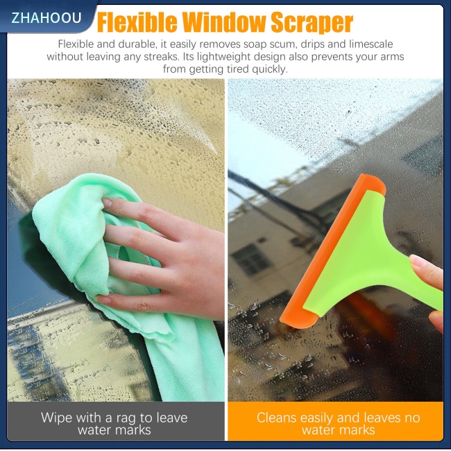 ☃Phụ Kiện Trang Trí Nhà Cửa Độc Đáo Sáng Tạo☃ Set 2 Dụng Cụ Vệ Sinh Kính Bằng Silicon 19X15Cm