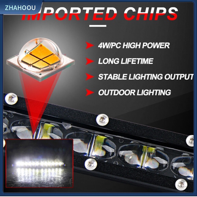 ☃Nhà Cửa☃ Dải Đèn Led 6d 14-inch Siêu Mỏng Gắn Cản Trước Xe Hơi