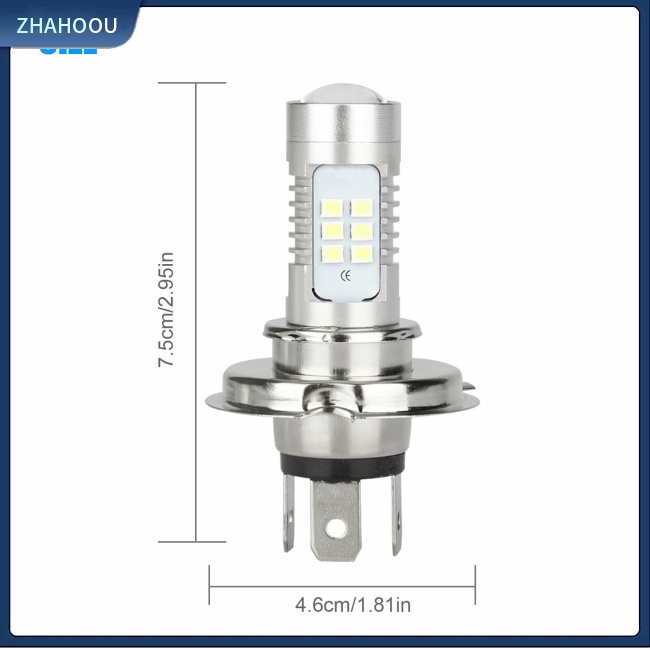 ☃Nhà Cửa☃ Set 4 Bóng Đèn Pha H4 9003 Hb2 6000k Ip67 Chống Thấm Nước 360 Độ Siêu Sáng