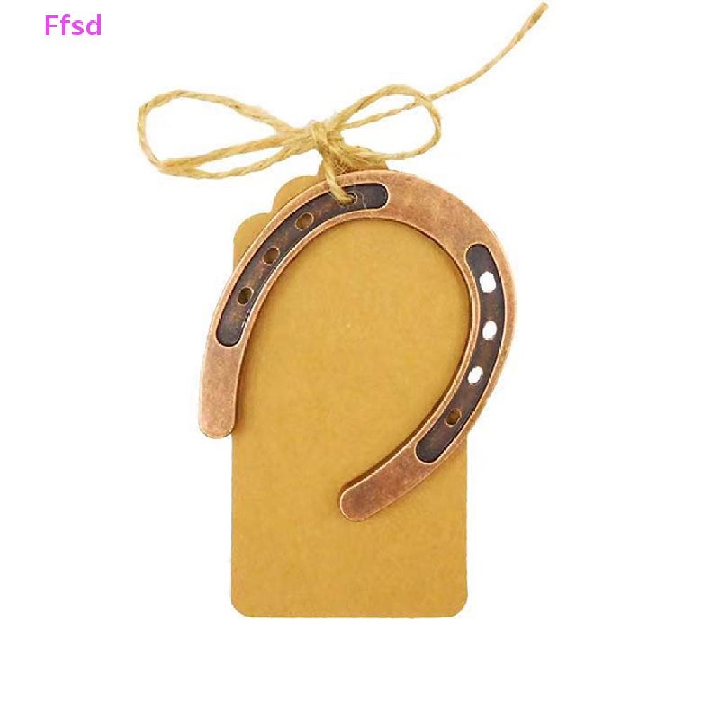 1 Thẻ Giấy Kraft Hợp Kim Kẽm 60 * 70mm Hình Ngựa Trang Sức DIY