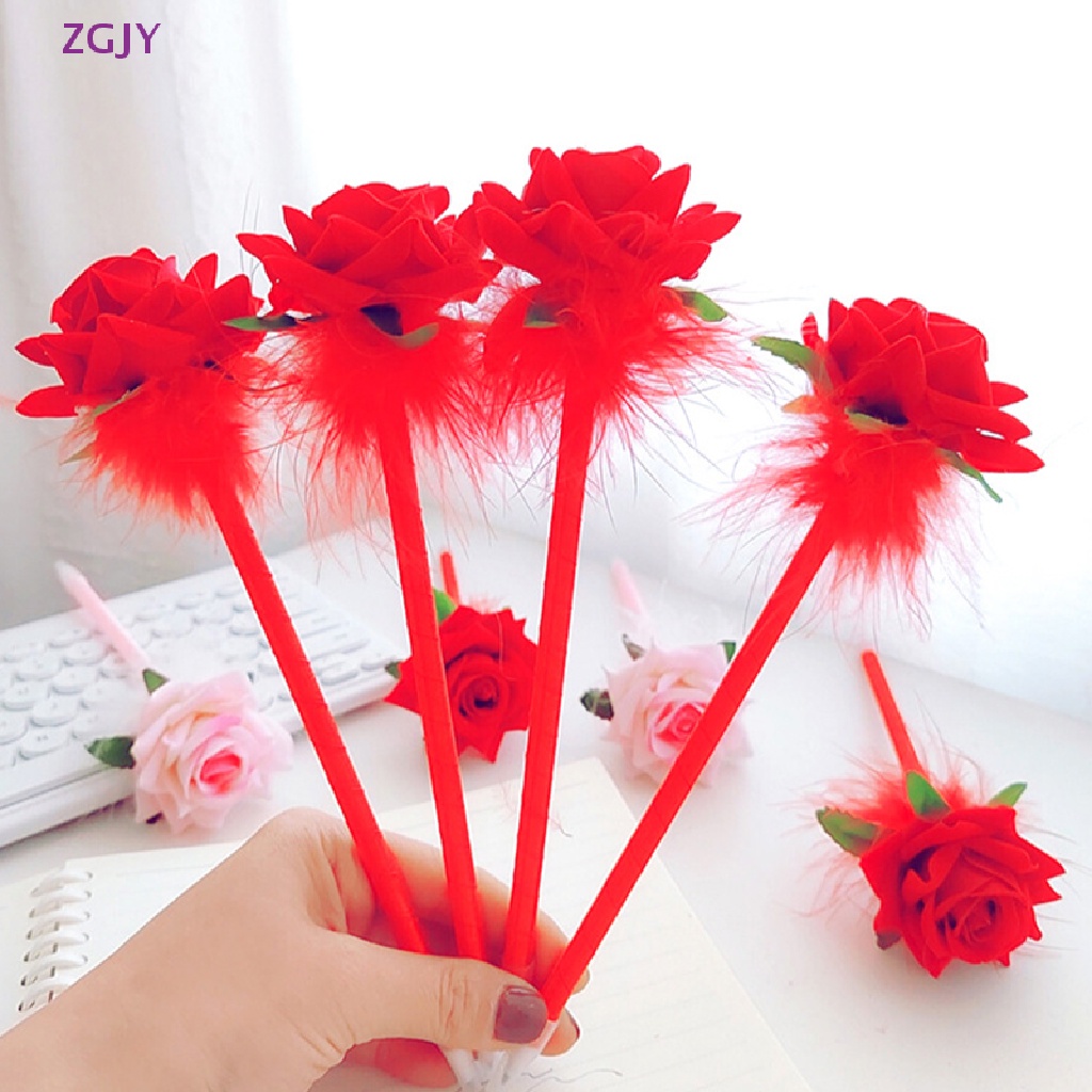 Bút Bi Hình Hoa Hồng 0.7 / 0.5mm Độc Đáo Trang Trí Nội Thất Mới