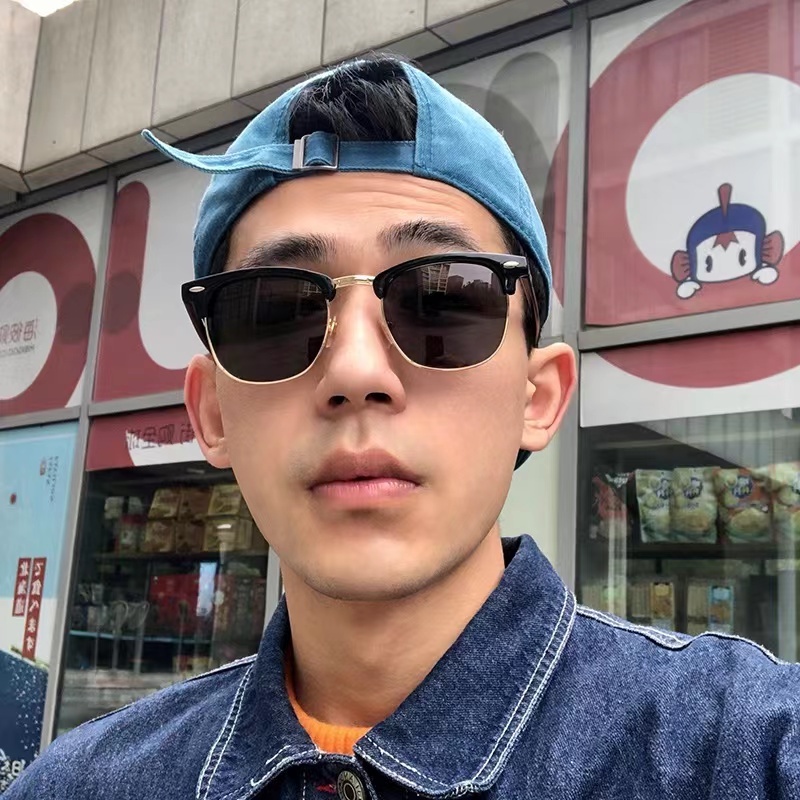 (KIQI-FASHION) COD Kính Chống Tia UV Gọng Kim Loại Phong Cách Cổ Điển Thời Trang Cho Nam Và Nữ