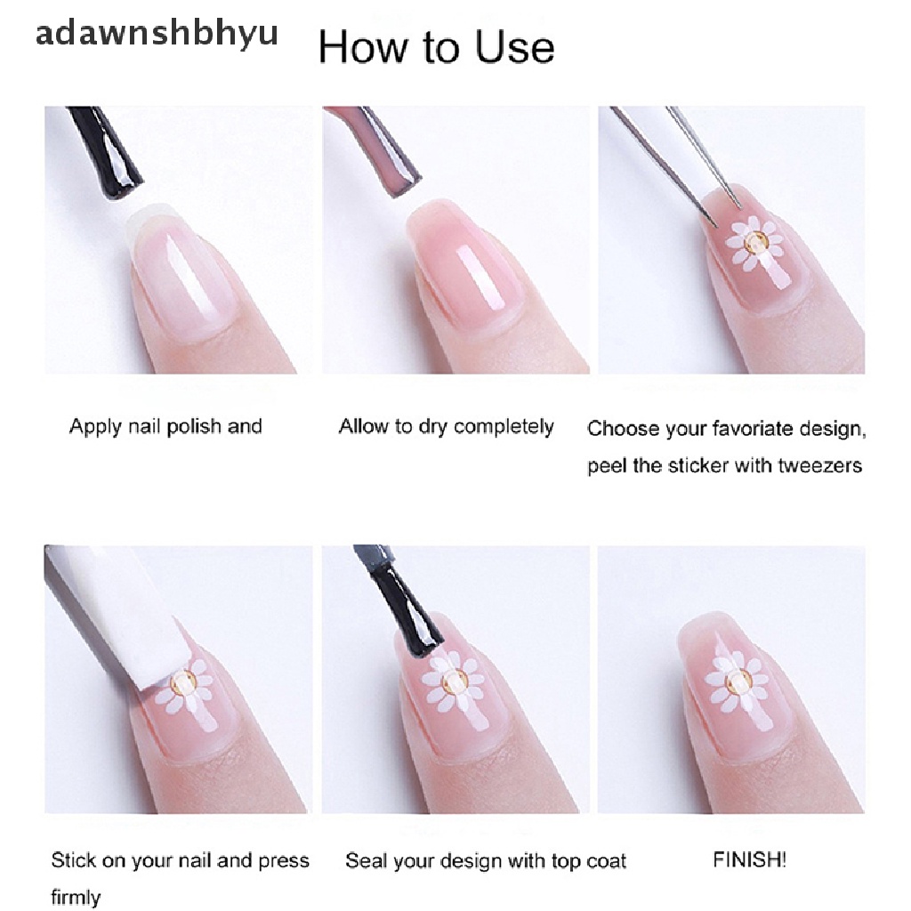 1 Tờ Miếng Dán Trang Trí Móng Tay Họa Tiết Hoa Phong Cách Bohemia