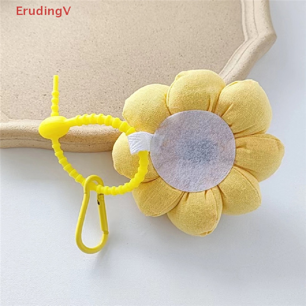 [ErudingV] Mặt Dây Chuyền Vải Cotton Lanh Hình Hoa Hướng Dương Trang Trí Túi Xách / Móc Khóa Quà Tặng Cho Nữ [Mới