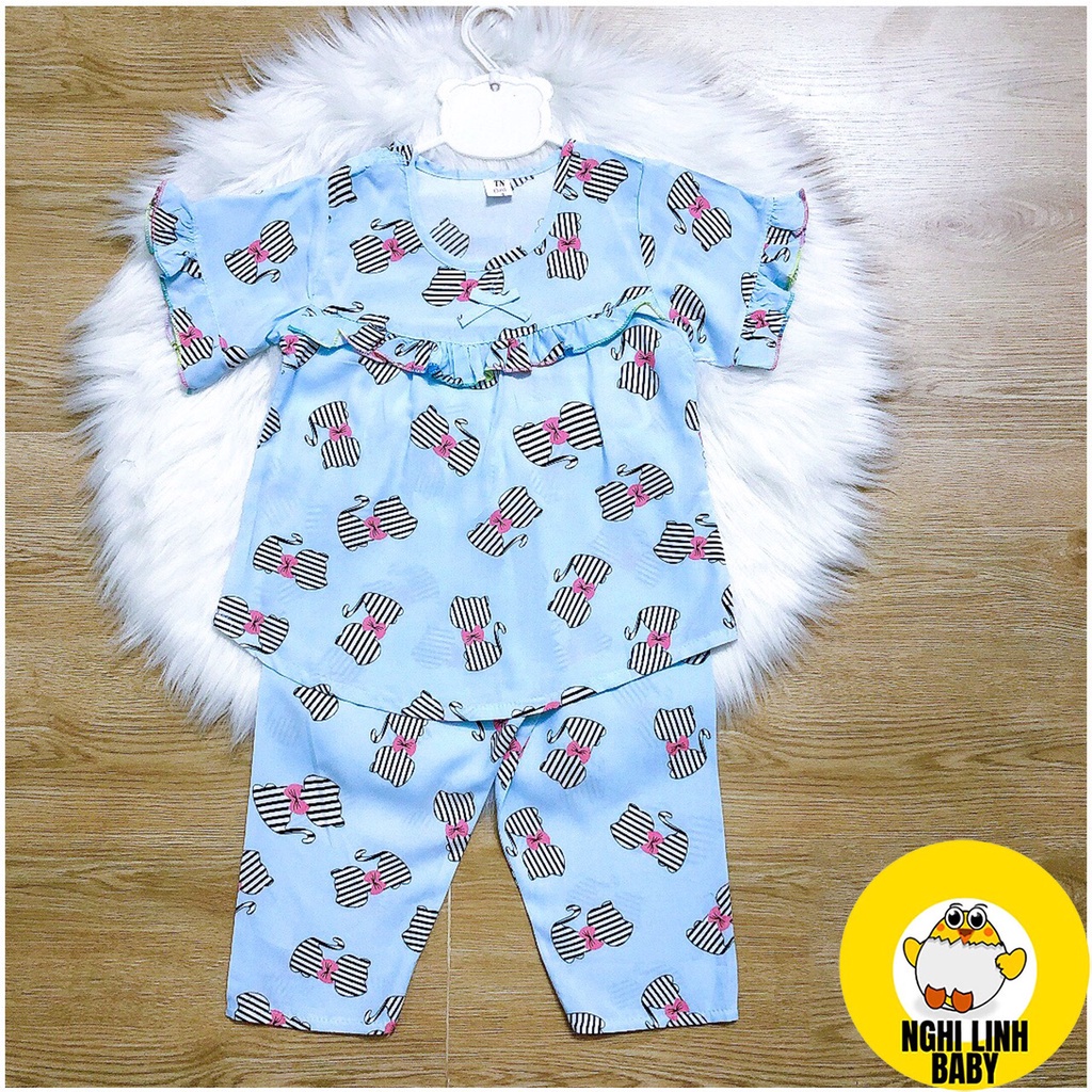 Đồ tone/tole cho bé gái 43-48kg, đồ mặc nhà quần dài tay ngắn - Nghi Linh Baby