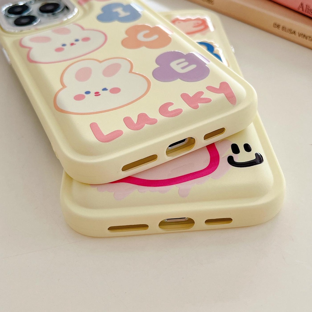 Ốp Điện Thoại Silicon TPU Mềm Có Đệm Khí Chống Sốc In Hình Hoạt Hình Dễ Thương Cho iPhone 14 13 12 11 PRO MAX