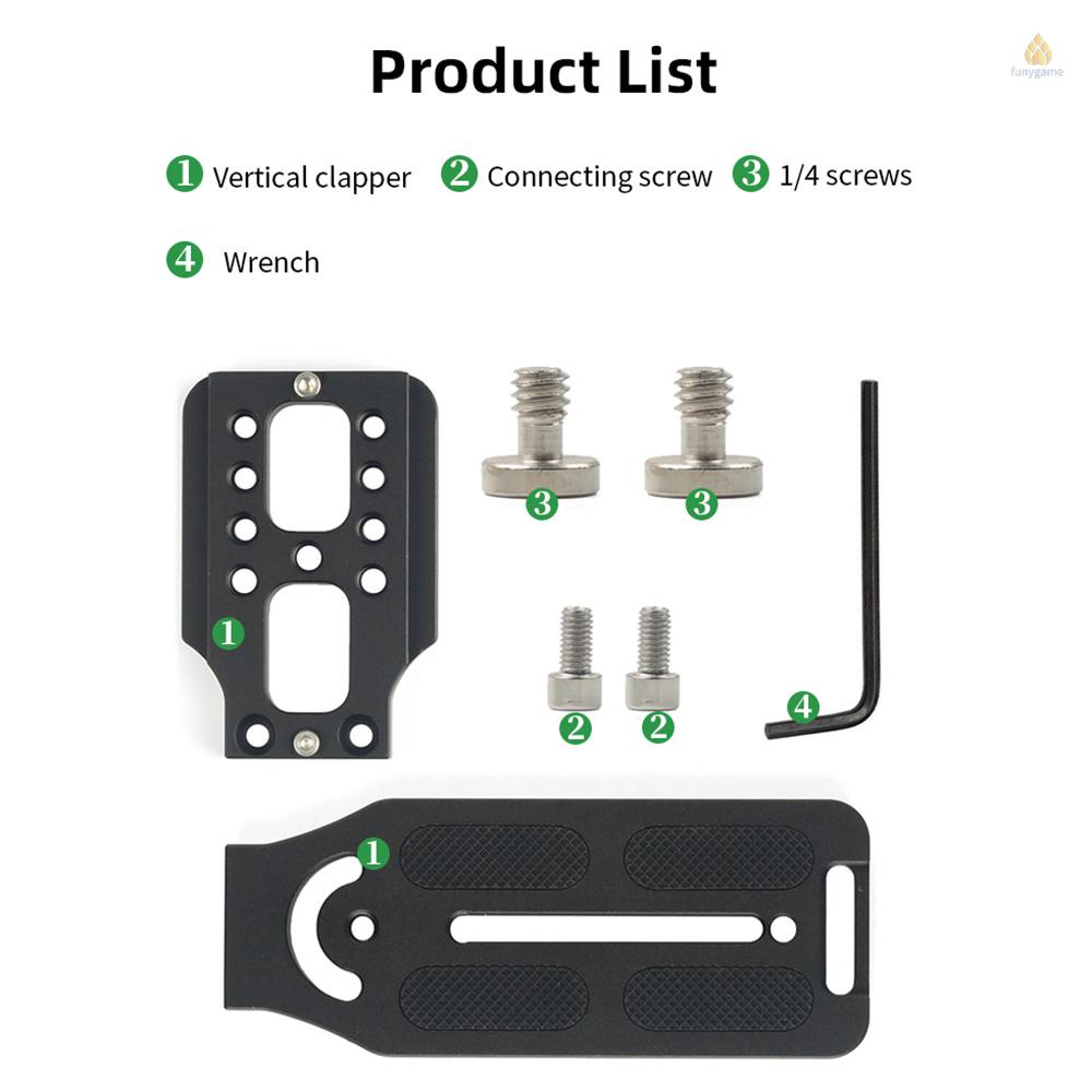 Đĩa Tháo Lắp Nhanh Hình Chữ L Bằng Hợp Kim Nhôm Ốc Vít 1 / 4 Inch Tiêu Chuẩn Arca Swiss Cho Máy Ảnh DSLR