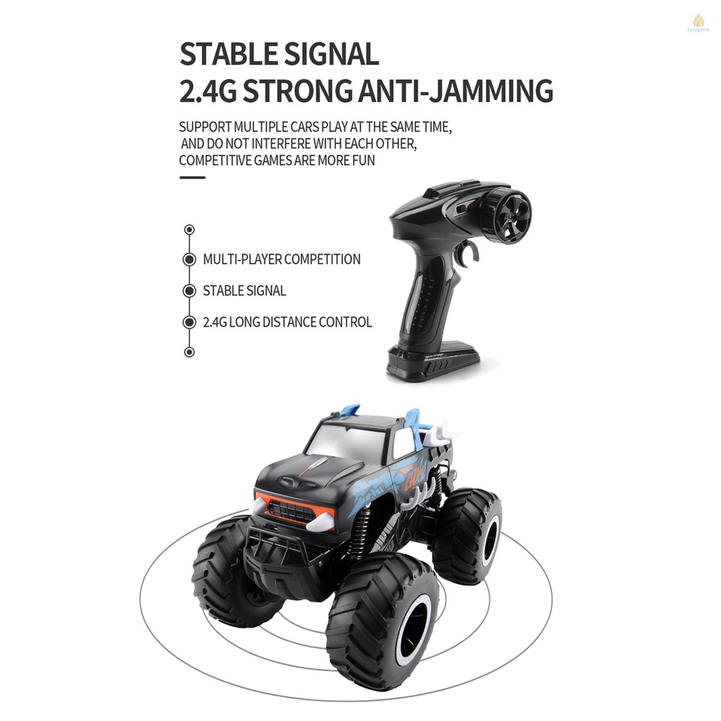 Xe Hơi Điều Khiển Từ Xa 2 Trong 1 1 / 16 2.4GHz 4WD Kèm Phụ Kiện° Đèn Xoay Tròn Trang Trí Tiệc Sinh Nhật