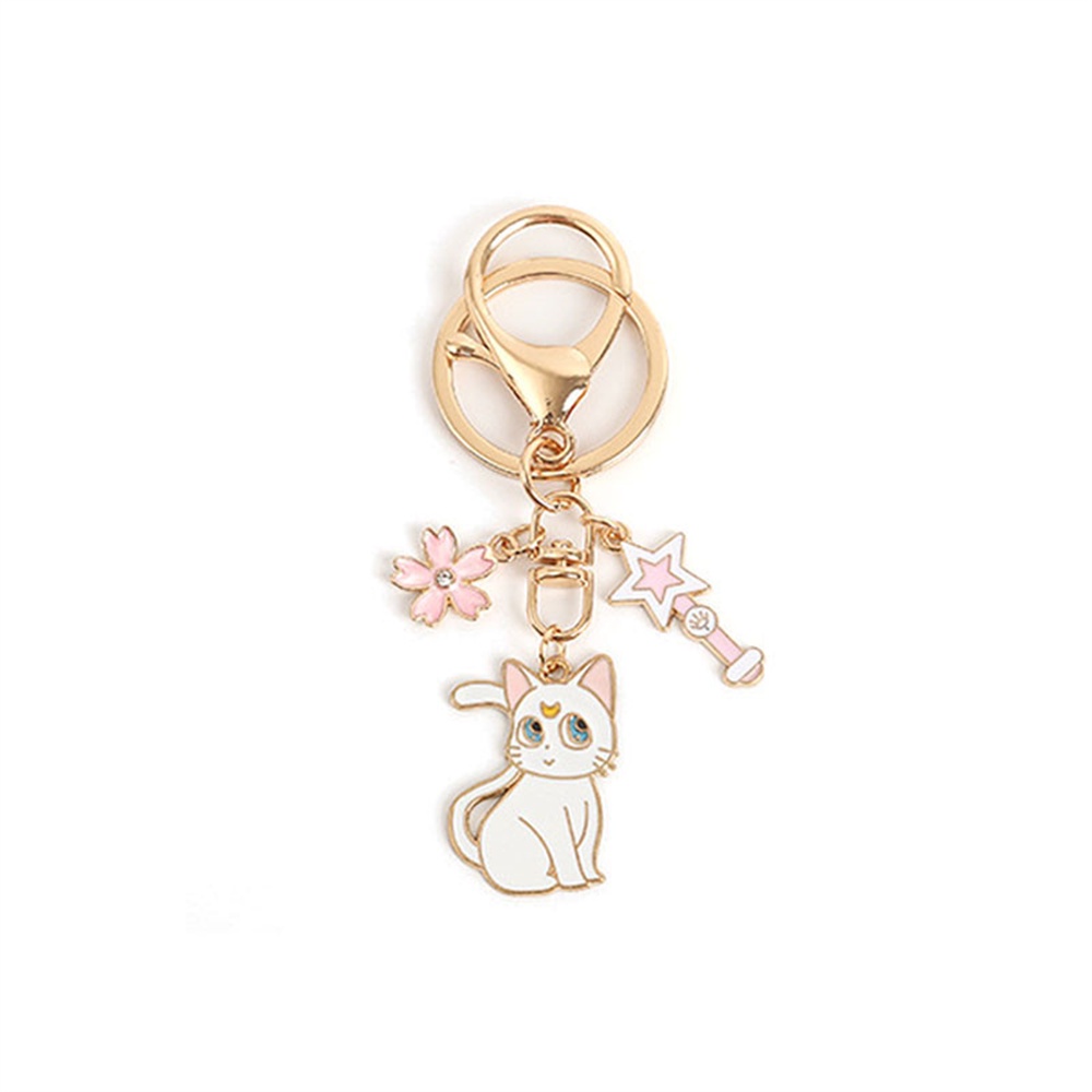 Móc Khóa Kim Loại Hình Thủ Lĩnh Thẻ Bài Sakura Xinh Xắn Giá Đỡ