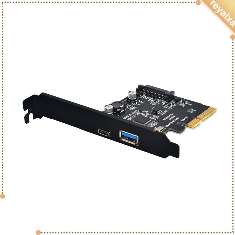 Thẻ Mở Rộng PCIe Sang USB 3.1 10 Gbps USB A + USB C Hỗ Trợ Lắp Đặt Cho Wins10 / 8 PCIe
