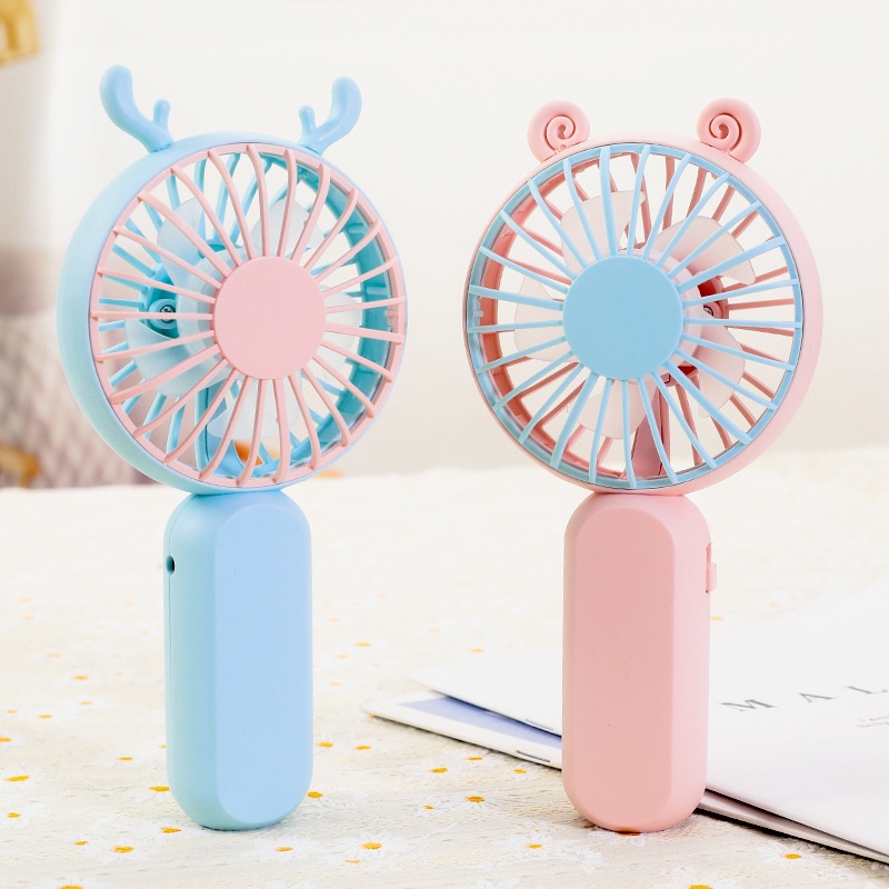 Quạt tích điện mini cầm tay để bàn nhỏ gọn 1 tốc độ gió có pin sạc đi kèm cổng sạc usb 21Z23052003