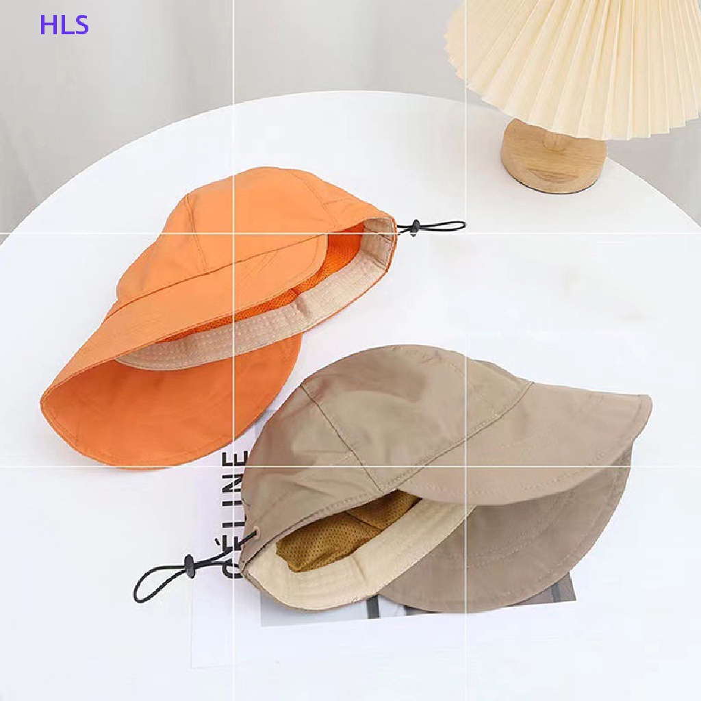 Mũ Tai Bèo Vành Rộng Chống Nắng Mùa Hè Nhanh Khô Có Dây Rút Tùy Chỉnh