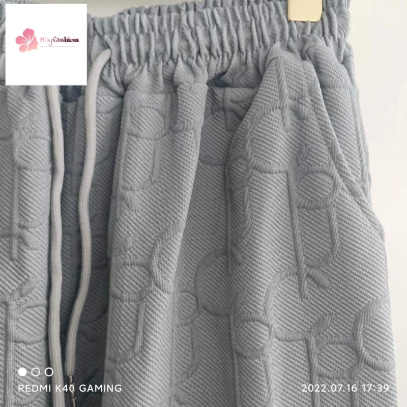 Quần dài dáng rộng lưng cao phù hợp với các kích thước thêu jacquard thời trang mùa xuân cho nữ 2022