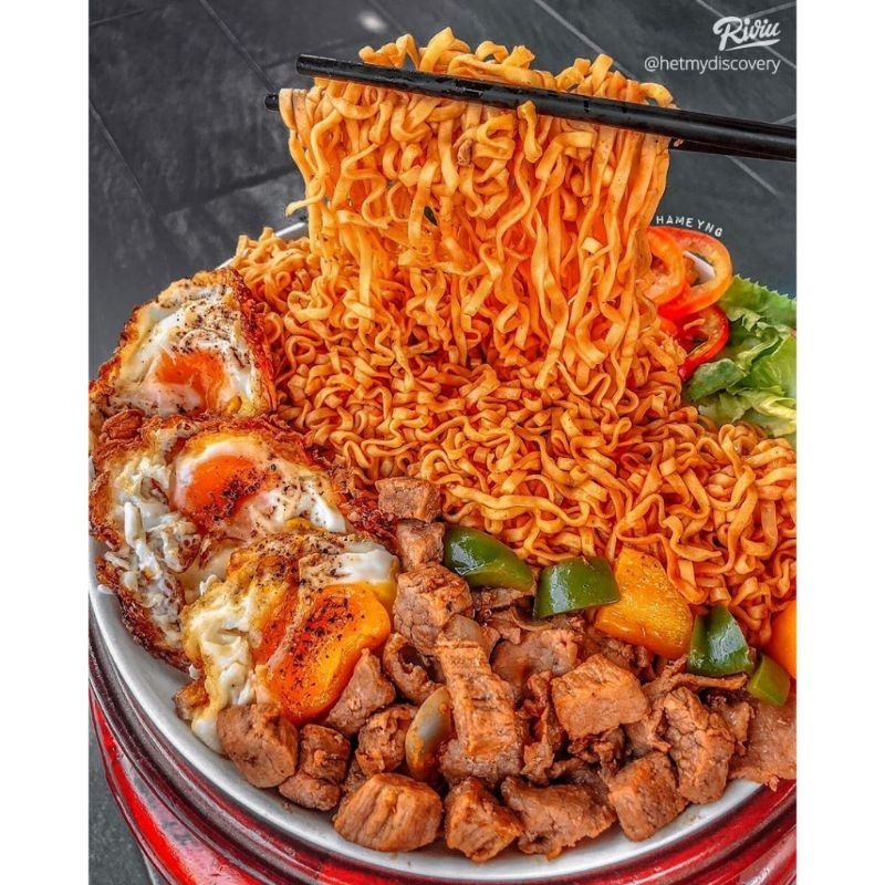 new-Mì ăn liền mì úp kiểu Hàn Quốc ottogi mì trộn BBQ vị bò mì mini 75g