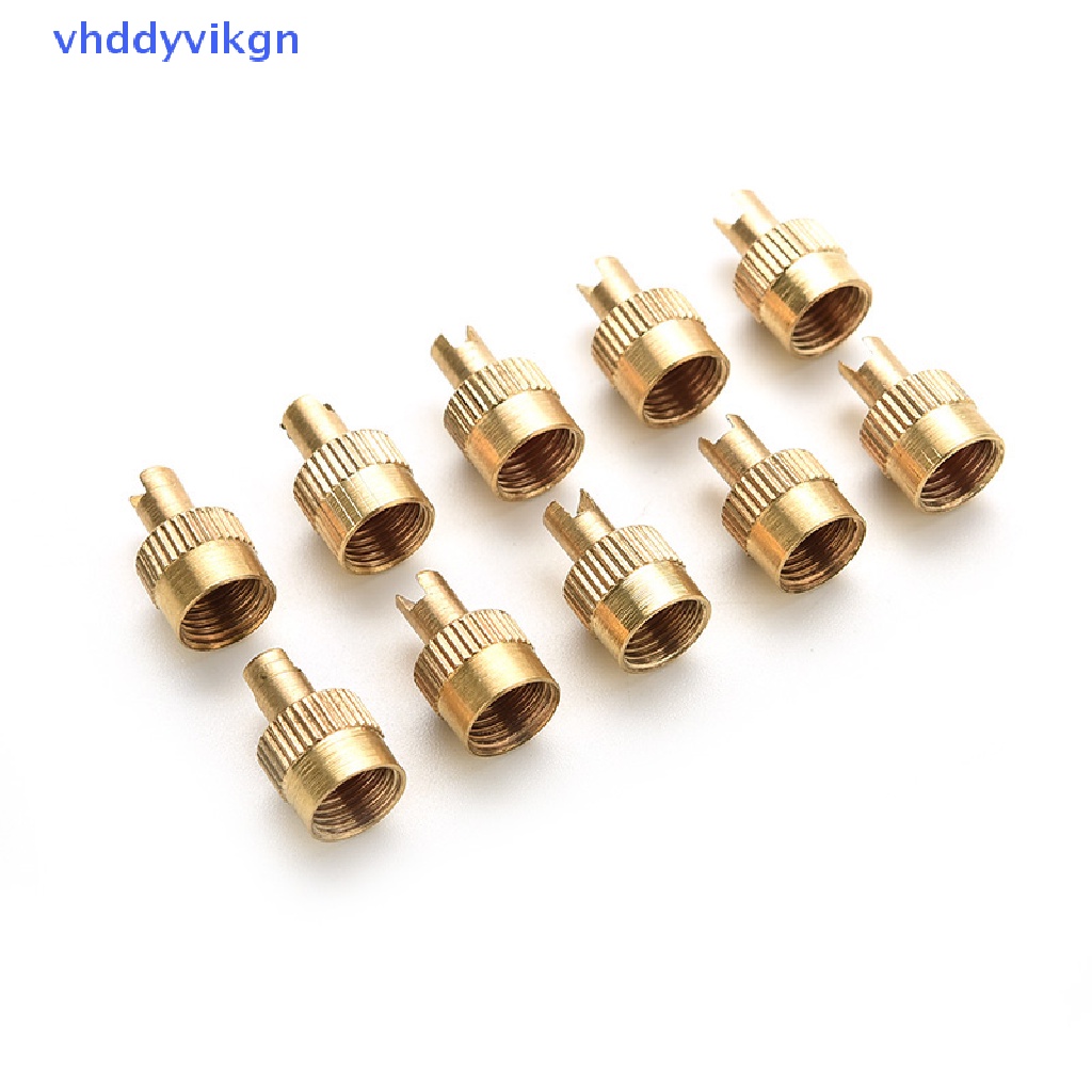 Set 10 Nắp Van Xe Hơi Bằng Kim Loại Chrome Kèm Dụng Cụ Tháo Lõi