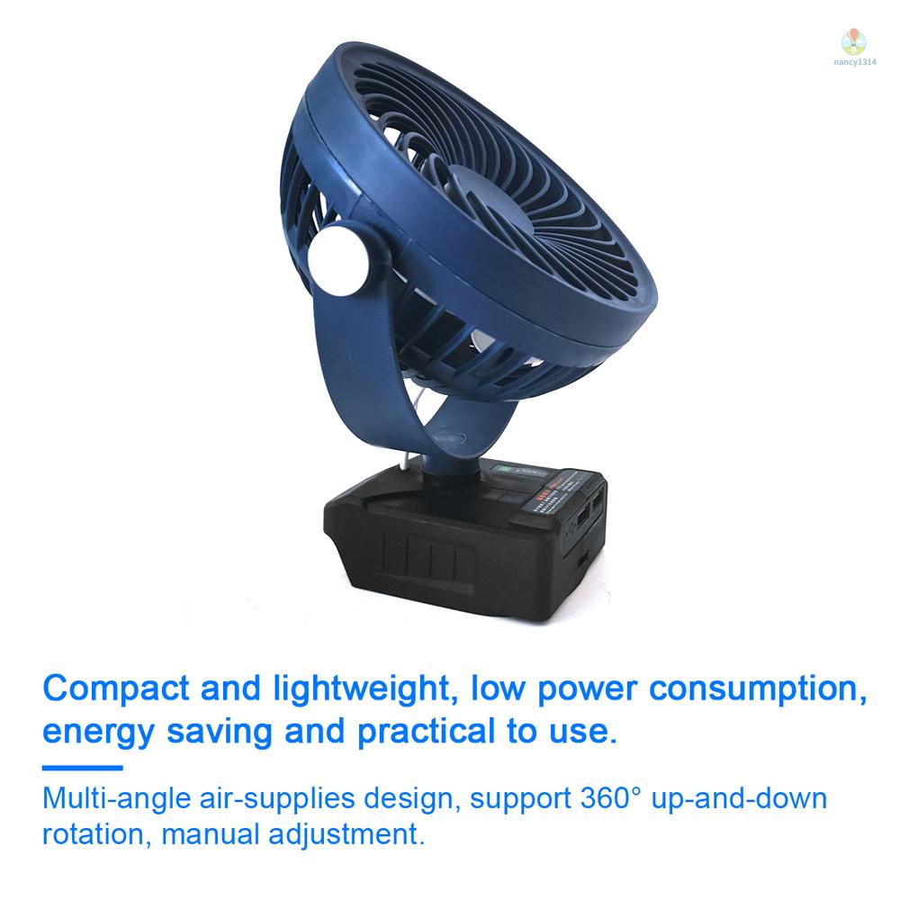 Quạt Làm Mát Để Bàn 5inch 3 Cánh Tương Thích Với Pin 18V Makita