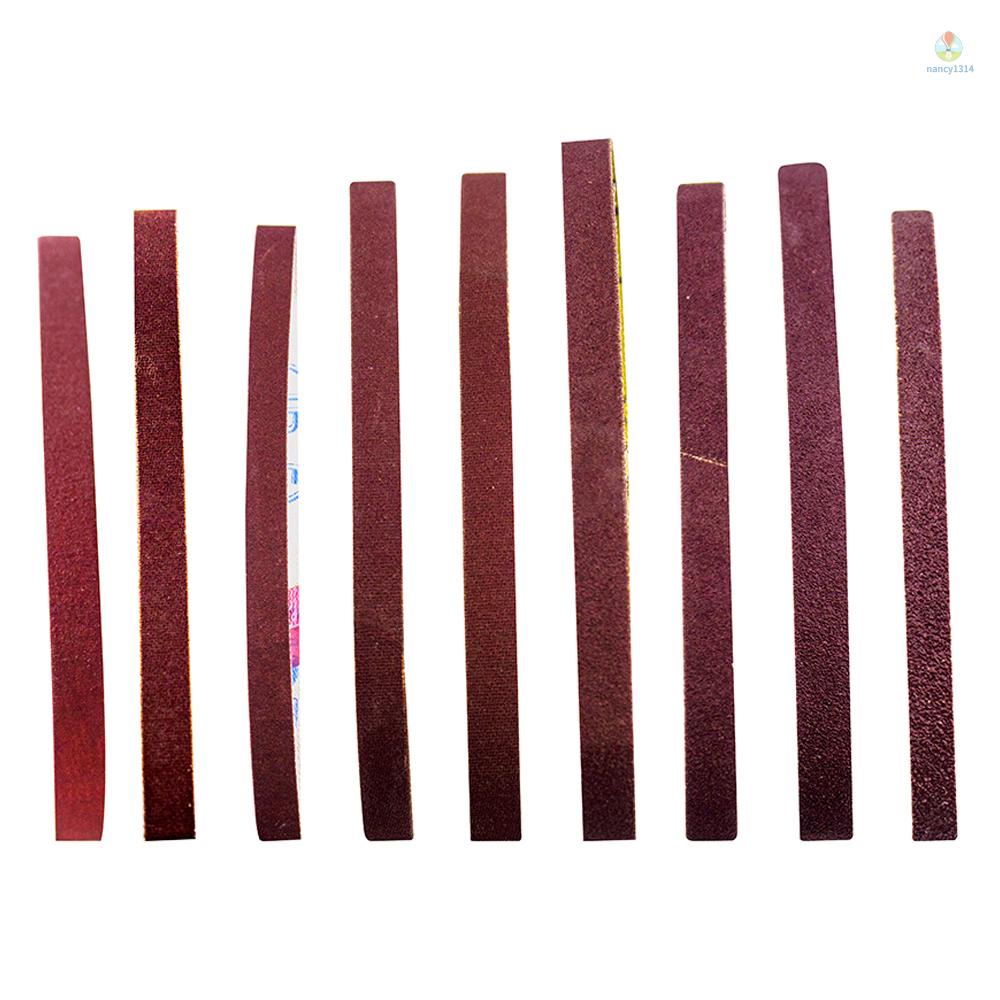 Set 10 Đai Giấy Nhám 330 * 10mm 80-800 Grit Dành Cho Máy Mài Góc