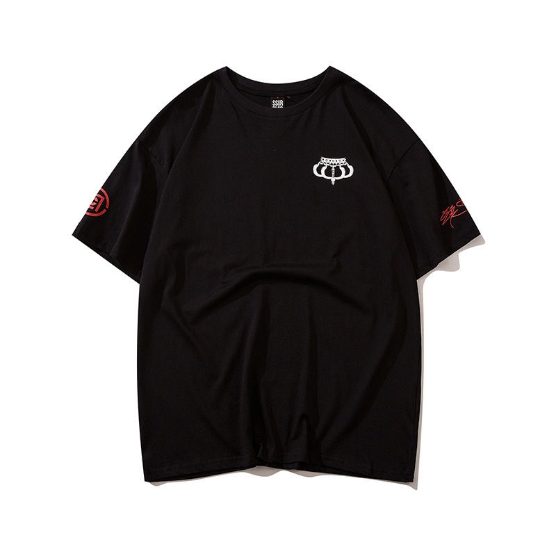 Áo Thun Cotton Plus Size Tay Ngắn Họa Tiết Sọc Ngang In Chữ Dành Cho Nam Nữ