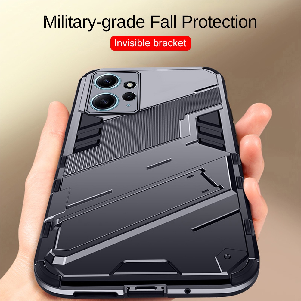 Ốp Điện Thoại Chống Sốc Có Ngăn Đựng Thẻ Và Giá Đỡ Ẩn Đa Năng Cho Xiaomi Redmi Note 12 Note12 12Pro