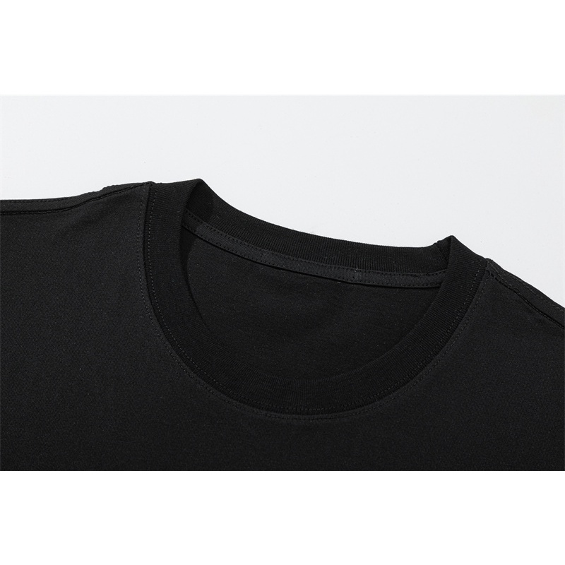 Áo Thun Tay Ngắn 55O &amp; - Vải cotton Hai Lớp Dáng Rộng Phong Cách Châu Âu Thời Trang Mới Nhất Dành Cho Nam Và Nữ